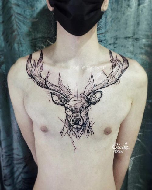 Update more than 67 deer chest tattoo latest - thtantai2
