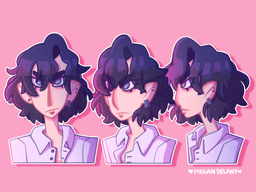 Basilton Pitch with his hair in various states of dishevelment. (I’m trying to figure out designs/st