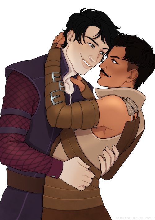 fawnsummer: Beautiful commission by the lovely @soddingcloudgazer of the Inquisition boyfriends