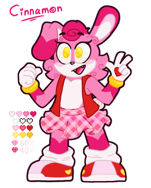 it’s my blog and i get to post the sonic ocsthis is cinnamon! i made her for some character design h