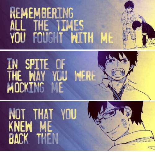 cloelia1987: Blue Exorcist’s story from chapter 1 up to chapter 93 accompanied by Linkin Park&