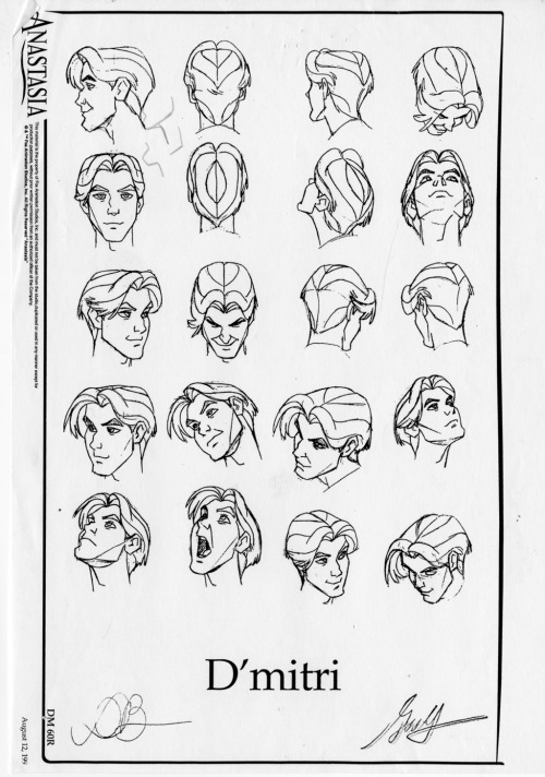 animationandsoforth: Model sheets for Anastasia 