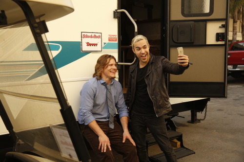 Fall Out Boy&rsquo;s Pete Wentz taking a selfie with new School of Rock star Tony Cavalero (Dewe