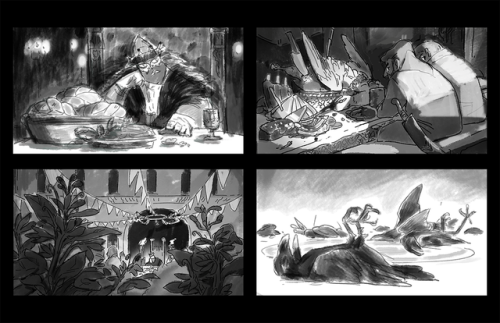 Backgrounds, color keys and rough concepts for this year’s film