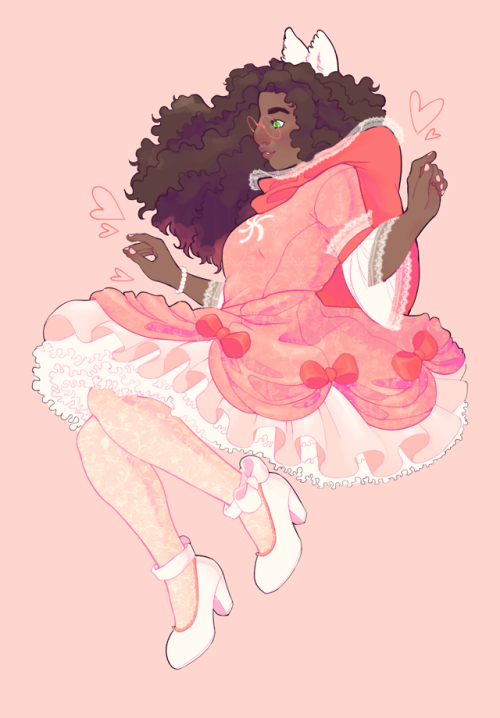 sweatersketchbook:in the same vein of my christmastier john, here’s a valentine tier jade!! 