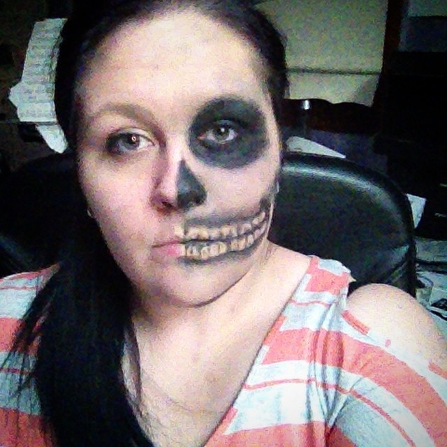 Testing out my Halloween makeup. What do you guys think?  Keep in mind I did think