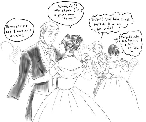 justangortchansblog: Eruhan Victorian AU at the ball, somehow part of this before the confession ^^ 