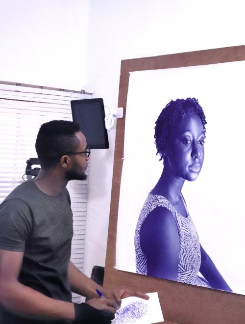 browsethestacks:The Ballpoint Pen Art Of Patrick Onyekwere