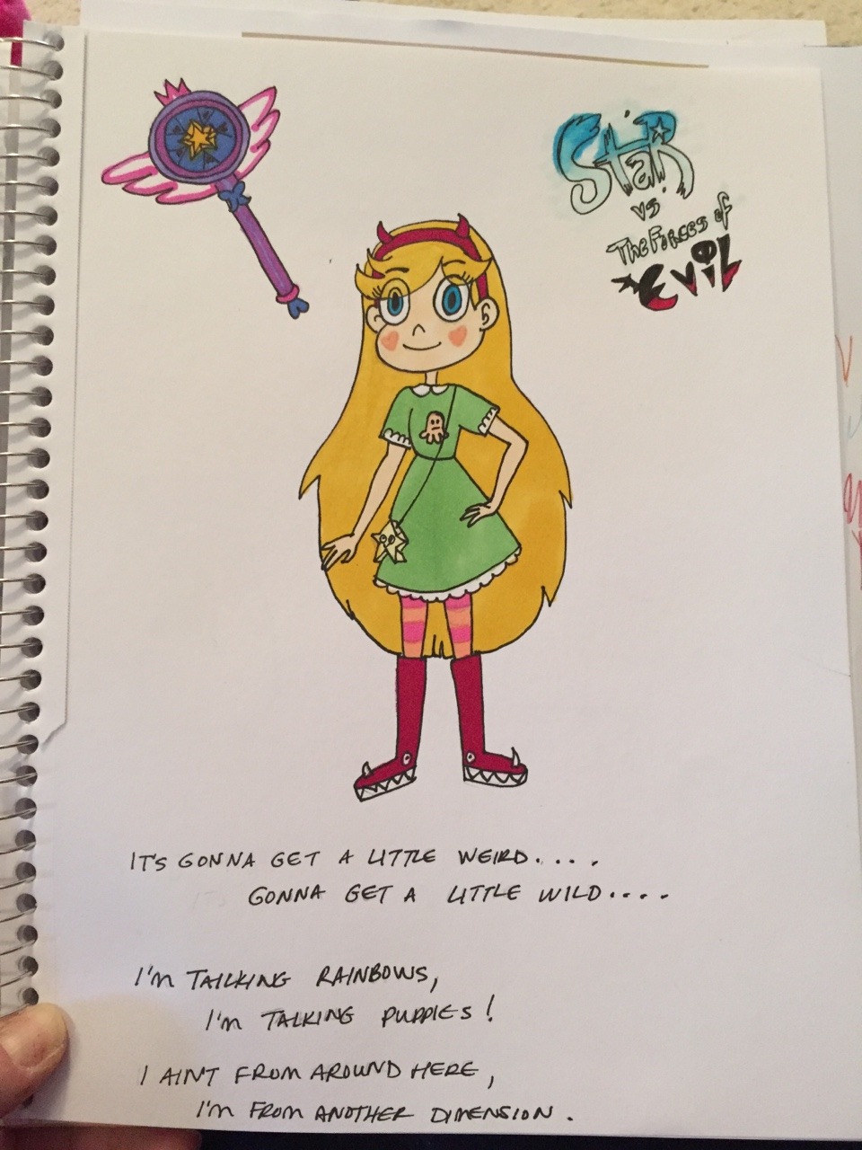 thecolorfulhobbyist:  My drawings of Disney XD show, Star vs the Forces of Evil.