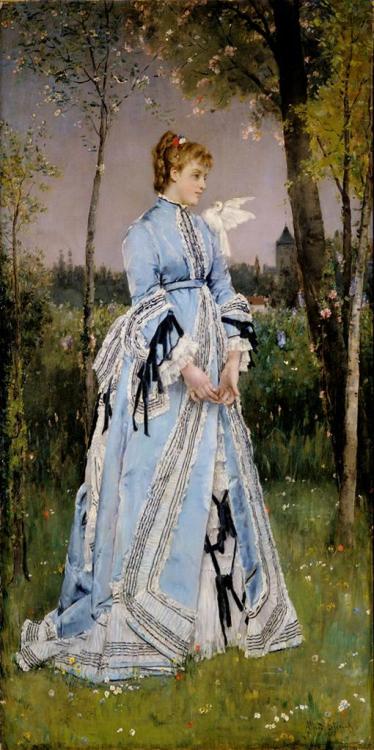 “Autumn, Spring and Summer” by Alfred Émile Léopold Stevens, 1877