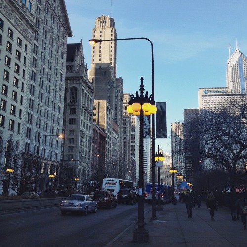 Walking along S Michigan Av and The Art Institute of Chicago in beautiful 51F weather.