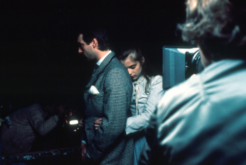 cinemarhplus:Roman Polański, Leigh Lawson and Nastassja Kinski during the filming of Tess