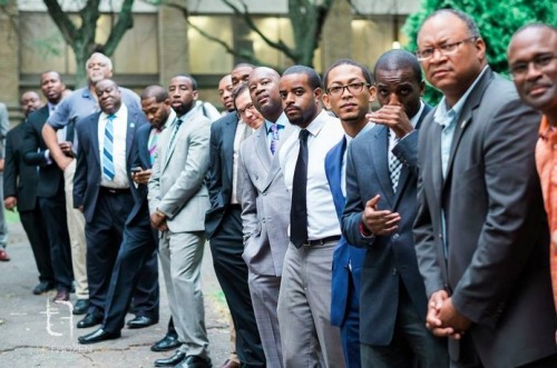 Kids showed up at school to a group of men literally cheering for them. Well done, sirs.‘A lar