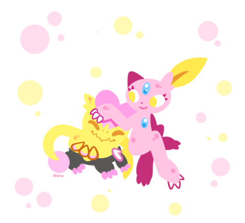 mana-chan:♡ yellow & pink! yellow & pink! ♡
