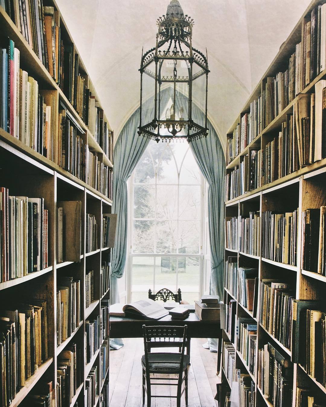 myfairylily:Library at Luggala, a Gothic country house in County Wicklow, Ireland
