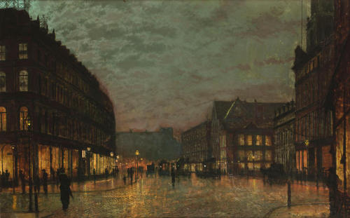 John Atkinson Grimshaw, &ldquo;Boar Lane, Leeds&rdquo;, oil on canvas, 1881