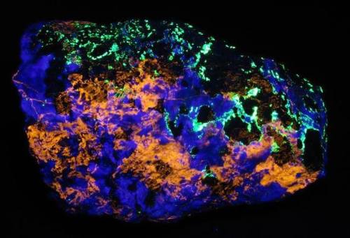 Glow in the dark minerals.We have discussed fluorescence in minerals before (for an explanation of h