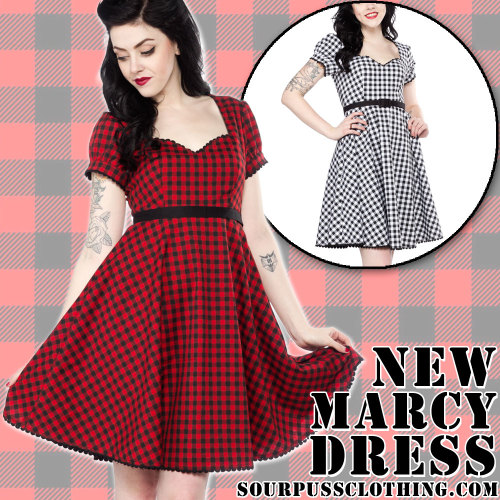 Get ready to twirl the night away in the new Sourpuss Marcy Dress! With a sweetheart neckline and sw