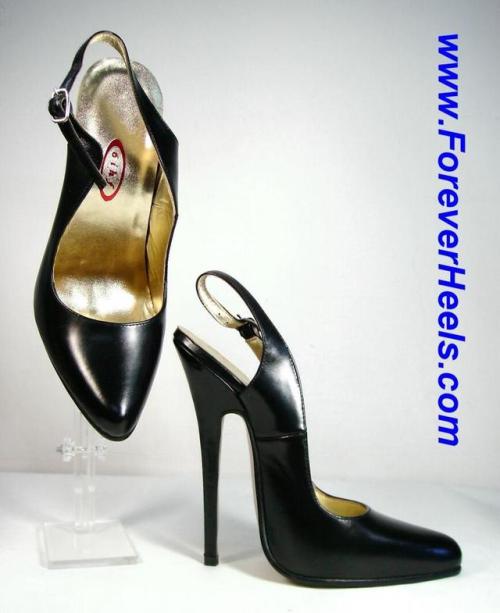 www.ForeverHeels.com Style CHC_R, Rounded Pointed Toe Slingback High Heel Pumps - The Special Arch P