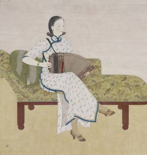 huariqueje: Accordion    -    Chen Jin, 1935 Japanese Taiwan, 1907-1998  &n