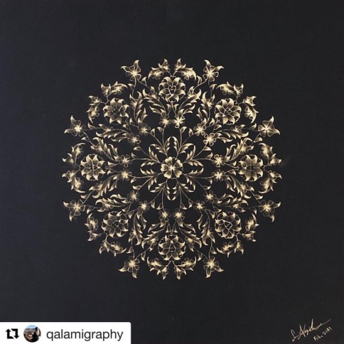 #Repost @qalamigraphy with @get_repost ・・・ Finally finished my first tehzip piece! It’s 22k go