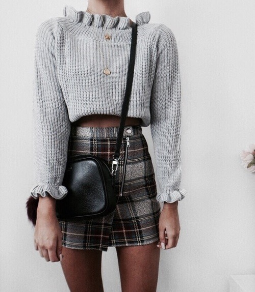 streetstyleplatform: Grey Knit Sweater