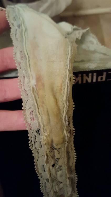 lucysdirtypanties:My dirty panties from today..smells great Message me if you are interested.