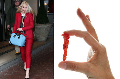 foodthatlookslikeiggyazalea:Iggy Azalea and a flamin’ hot cheeto