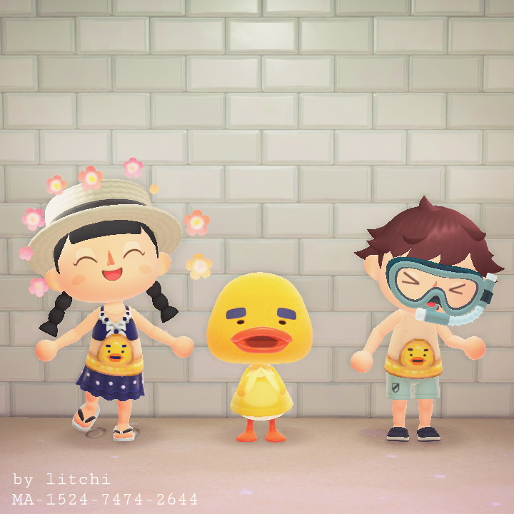 animal crossing qr closet — joey the duck floatie - all skin tones  available 🦆