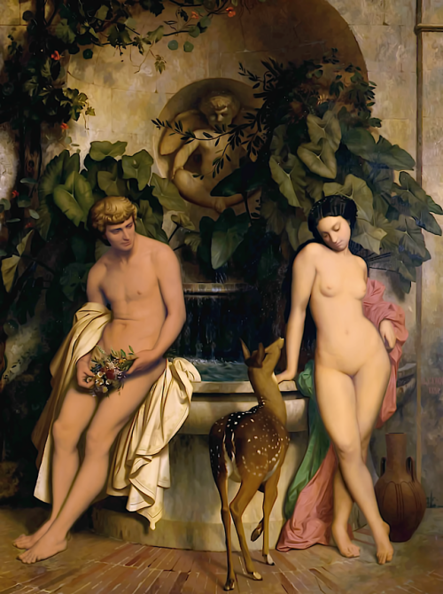 Jean Leon Gerome - An Idyll (Daphnis and Chloe) - 1852 - via Wikimedia