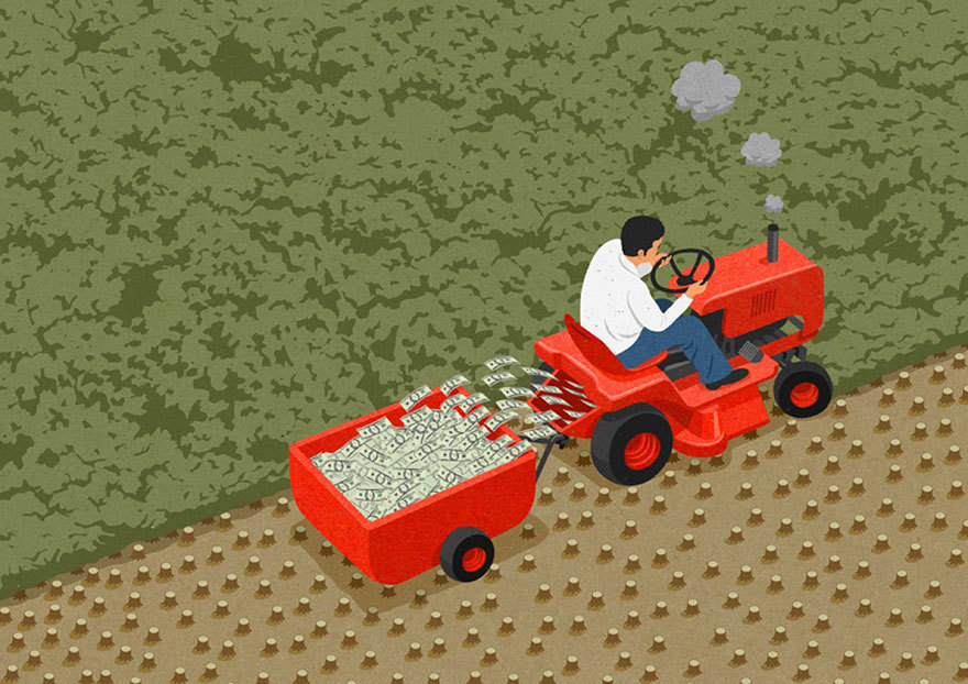 foodffs:  Satiric Illustrations Of Today’s Problems Drawn In The Style Of The 50s