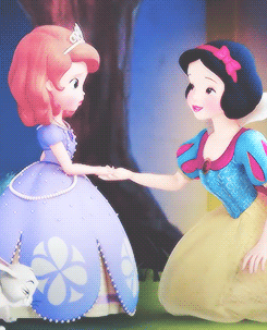 disneyismyescape:  Disney Princesses with Sofia The First (and Amber in Rapunzel’s