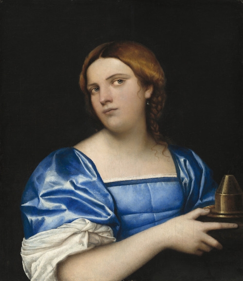 Sebastiano del Piombo, Portrait of a young woman as a wise virgin, c.1510