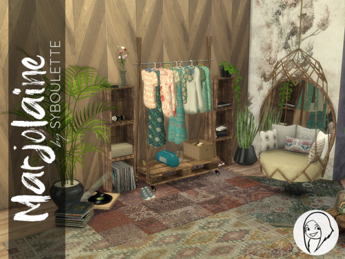 syboubou:This set complete the ‘Marjolaine Bedroom’ and includes more decorations and closet themed 