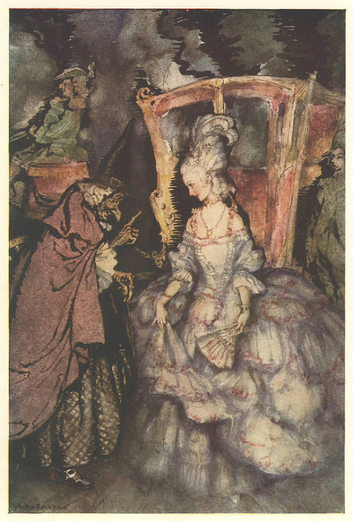 estoriasdacarochinha:Now Cinderella, You May GoBy Arthur Rackham. From The Arthur Rackham Fairy Book