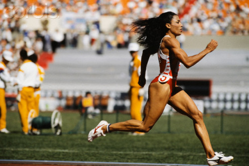 thickerandthicker:grandmasterbooty:jessehimself:Flo Jo - Florence Griffith Joyner - PioneerThose nai