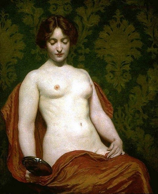 elpasha711:  Kenyon Cox : The Silver Hand Glass 1907 