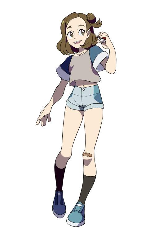 style testing the SM Aether Foundation style with my Pokemon oc! her main outfit and champion outfit