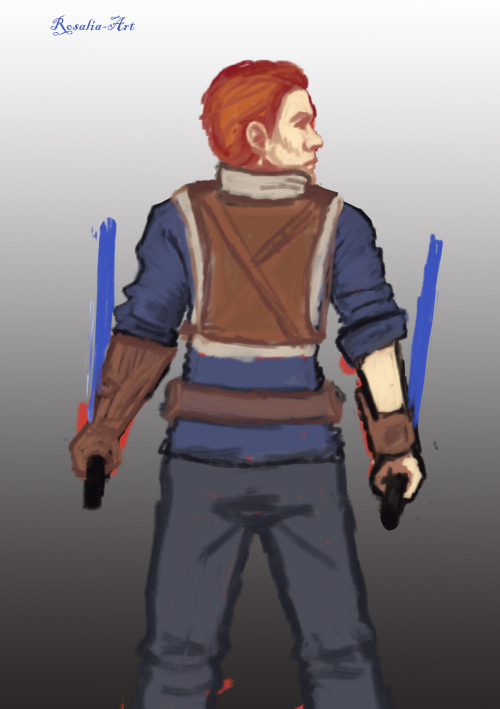 rosalia-art:First stage WIP of a digital painting of Cal Kestis from Jedi: Fallen Order.I highly rec