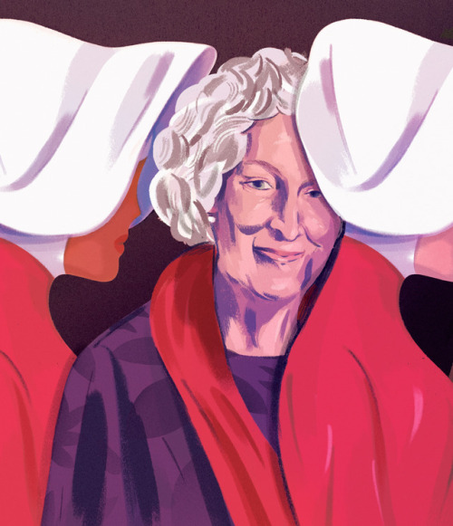 HandmaidsGot to draw one of my favorite Authors, Margaret Atwood for The New Yorker Podcast! AD Dean