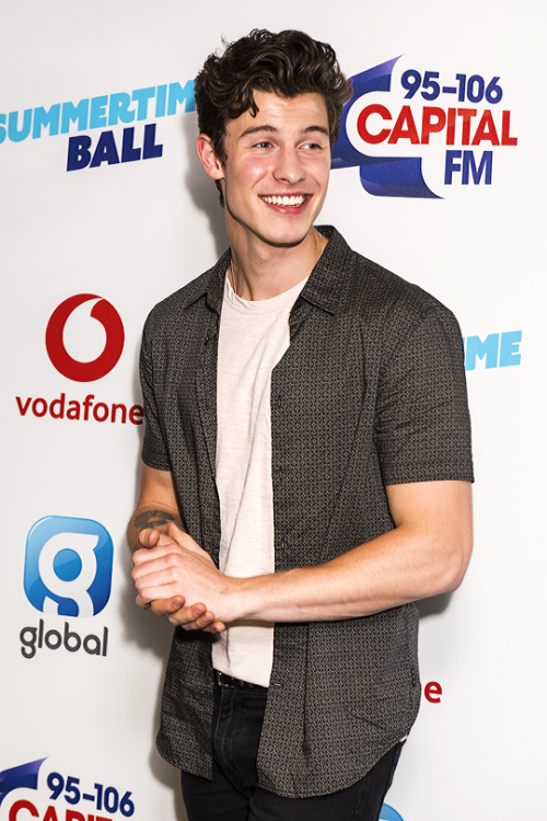 Shawn Mendes attends the Capital’s Summertime Ball 2018 at Wembley Stadium in London, England (June 