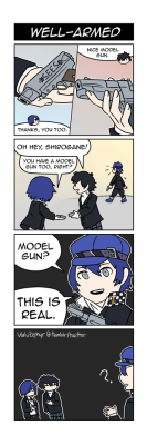 wolvzephyr-art:  to celebrate the new PQ2 trailer, here’s a take on the classic gun joke  