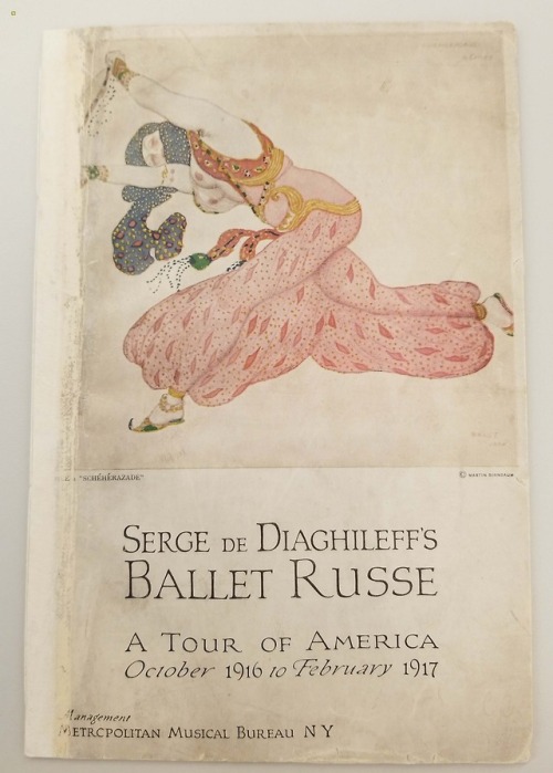 Diaghilev’s Ballet Russe at the Academy of Music in Richmond, Virginia, November 27, 1916From: