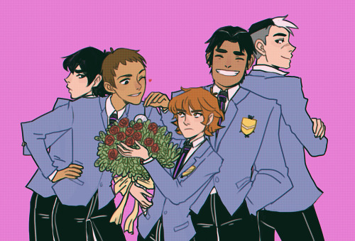 trichosirius:  someone tagged my other lance/pidge ouran au thing as ‘kiss kiss form volt