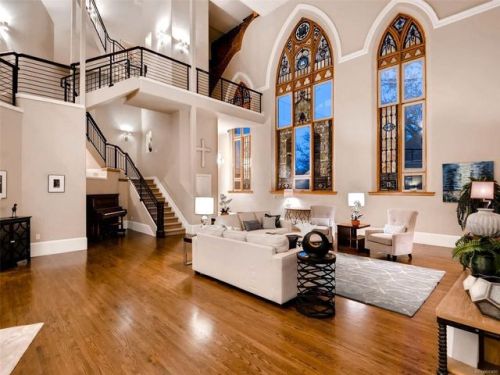 bae–electronica:  househunting:  1906 church. spiral staircase in bathroom. holy shit.ũ,700,000/3 br/4 ba5700 sq ftDenver, CO  Ngl I love this. Just hope it ain’t low key haunted!