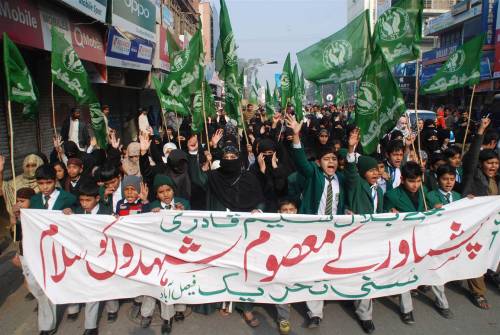 the-gasoline-station:  World Stands With Pakistan to Mourn Slain School Children Pakistan woke to a day of mourning on Wednesday after Taliban militants killed more than 140 students in a grisly attack which shocked the nation. Source: NBC News 