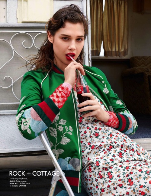 thesocietynyc:  Anais Pouliot for the Elle France May 2016 issue, photographed by Kerry Hallihan and