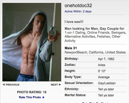 PROFILE SPOTLIGHT (MAN): If you&rsquo;re into man-on-man action he seems like