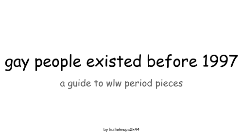 leslieknope2k44: a guide to wlw period pieces (tv edition) Bunch of wlw period films. Mostly white, 