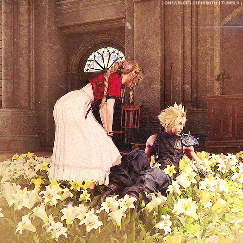 onewinged-sephiroth:FLOWERS BLOOMING IN THE CHURCH